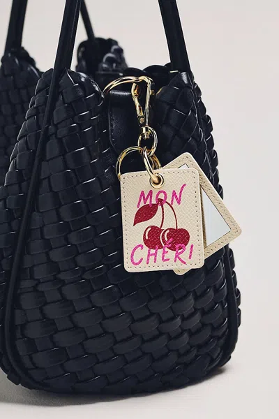 Posh Tech Airtag Mirror Bag Charm In Neutral