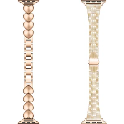 Posh Tech Aphrodite Autumn 2-pack Apple Watch® Watchbands In Rose Gold