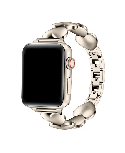 Posh Tech Aphrodite Heart Stainless Steel Band For Apple Watch In Starburst