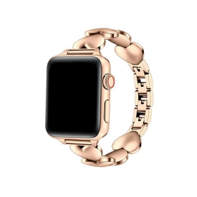 Posh Tech Aphrodite Heart Zinc Band For Apple Watch In Gold
