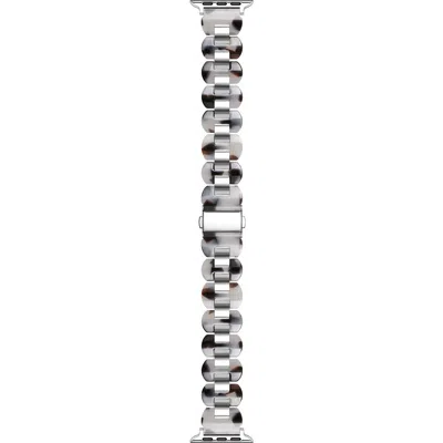 Posh Tech Aria Resin & Stainless Steel Apple Watch® Watchband In Silver