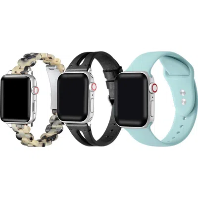 Posh Tech Assorted 3-pack Watchbands In Black