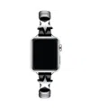 Posh Tech Austin Star Leather Band For Apple Watch In Black