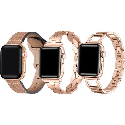 Posh Tech Ava Callie Set Of 2 Watchbands In Gold