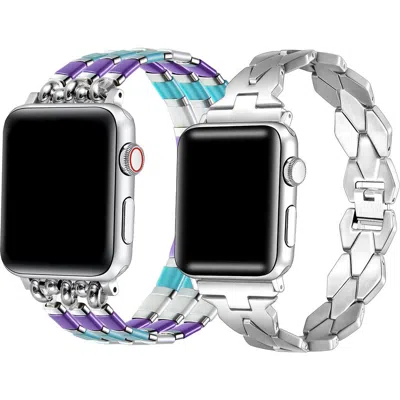 Posh Tech Ava Set Of 2 Bracelet Watchbands In Multi