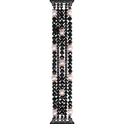 Posh Tech Beaded Apple Watch® Watchband In Black