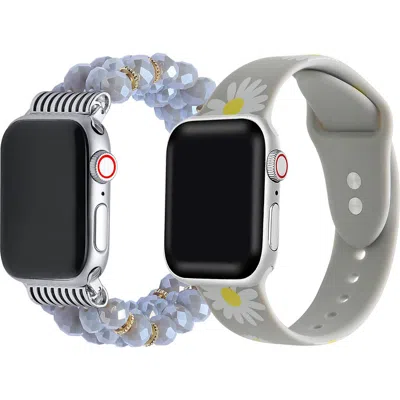 Posh Tech Beaded Bracelet & Silicone Watchband Set In Multi
