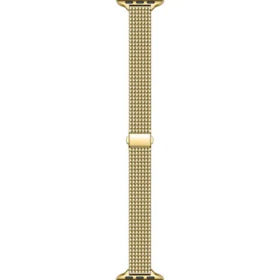 Posh Tech Brooklyn Stainless Steel Apple Watch® Bracelet Watchband In Gold