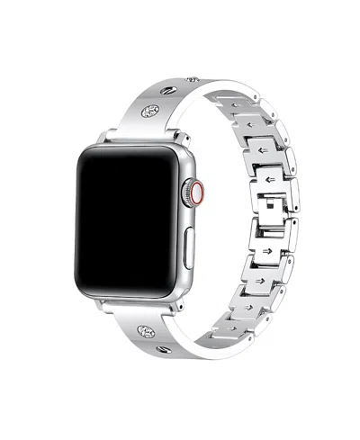 Posh Tech Campbell Rhinestone Band For Apple Watch In Metallic