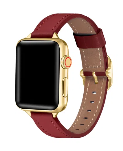 Posh Tech Carmen Leather Band For Apple Watch In Red