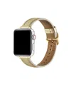 Posh Tech Carmen Metallic Leather Band For Apple Watch, Fits All Apple Watch Models In Gold