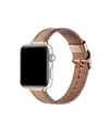 Posh Tech Carmen Metallic Leather Band For Apple Watch, Fits All Apple Watch Models In Rose Gold