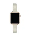 Posh Tech Carmen Skinny Croc Leather Band For Apple Watch In White
