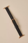Posh Tech Carmen Skinny Leather Apple Watch Band In Black