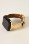 Posh Tech Carmen Skinny Leather Apple Watch Band In Gold