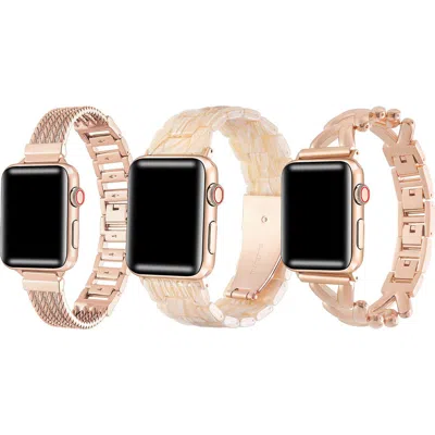 Posh Tech Caroline Assorted 3-pack Apple Watch® Watchbands In Multi