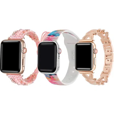 Posh Tech Caroline Gemma Set Of 3 Watchbands In Multi