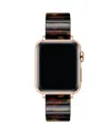 Posh Tech Charlie Resin Link Band For Apple Watch In Brown