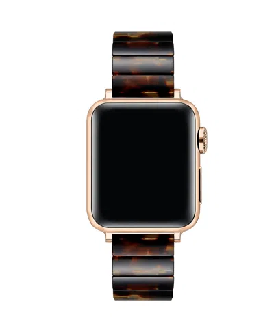 Posh Tech Charlie Resin Link Band For Apple Watch In Brown