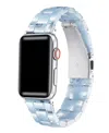Posh Tech Unisex Claire Light Blue Resin Band For Apple Watch For Size In Light Blue