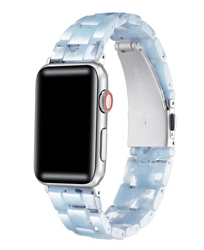 Posh Tech Unisex Claire Light Blue Resin Band For Apple Watch For Size