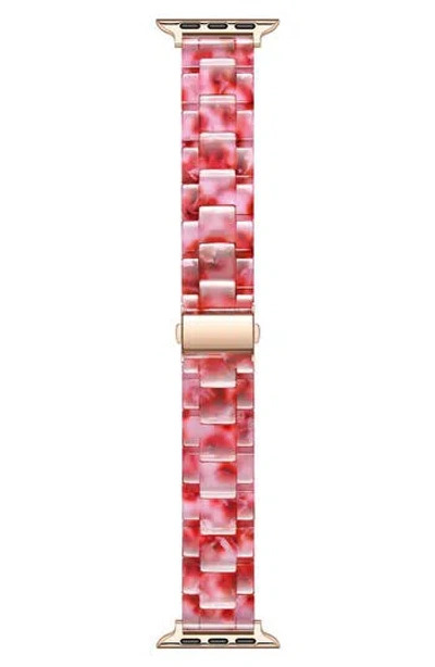 Posh Tech Claire Resin Link Watchband In Red
