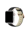 Posh Tech Cleo Skinny Leather Band For Apple Watch, Fits All Apple Watch Models In Black