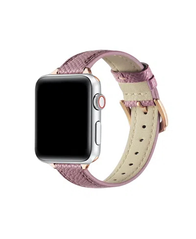 Posh Tech Cleo Skinny Leather Band For Apple Watch, Fits All Apple Watch Models In Pink