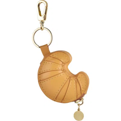 Posh Tech Croissant Bag Charm For Airtag® In Burgundy