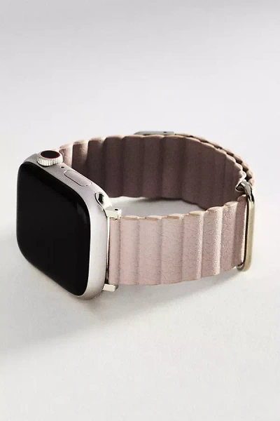 Posh Tech Dakota Magnetic Leather Apple Watch Band In Neutral