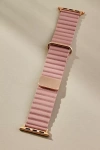 Posh Tech Dakota Magnetic Leather Apple Watch Band In Pink