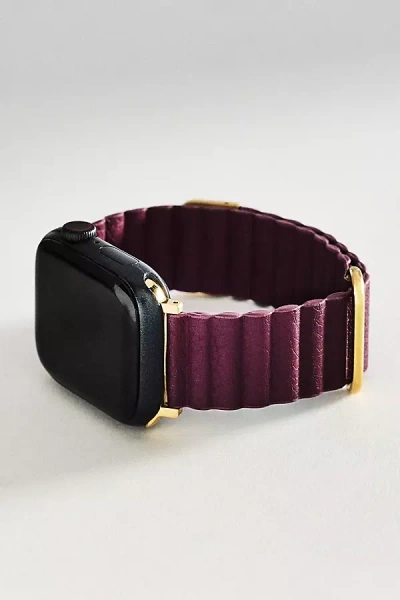 Posh Tech Dakota Magnetic Leather Apple Watch Band In Transparent