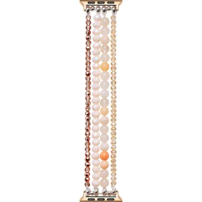 Posh Tech Demi Beaded Apple Watchband In Pink