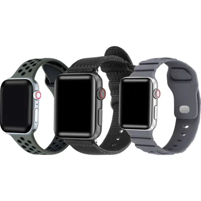 Posh Tech Echo Sport Silicone & Nylon Watchbands In Animal Print