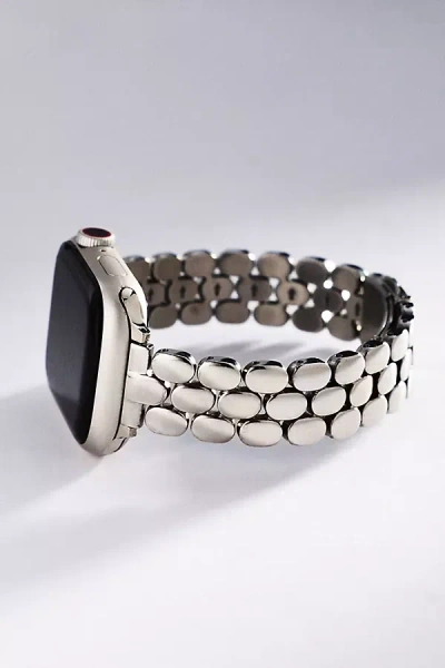 Posh Tech Emery Stainless Steel Apple Watch Band In Metallic