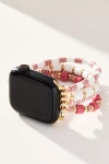 Posh Tech Emily Elastic Beaded Apple Watch Band In Black