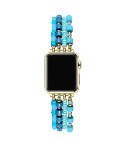 Posh Tech Fling Beaded Band For Apple Watch In Blue