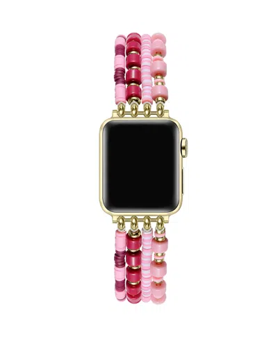 Posh Tech Fling Beaded Band For Apple Watch In Pink