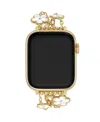 Posh Tech Flora Stainless Steel Band For Apple Watch In Black