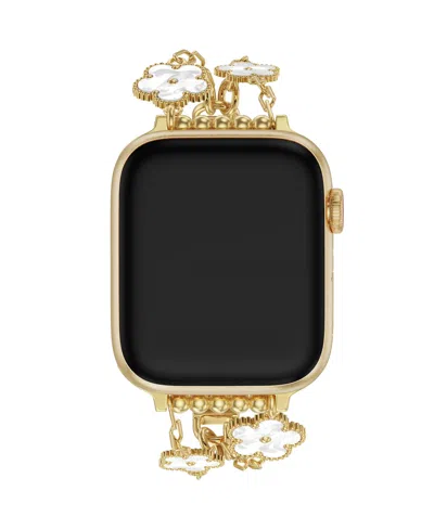 Posh Tech Flora Stainless Steel Band For Apple Watch In Gold