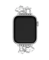 Posh Tech Flora Stainless Steel Band For Apple Watch In Silver