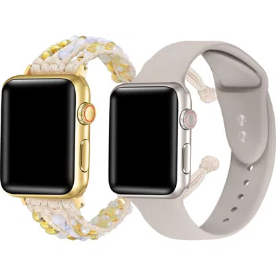 Posh Tech Gemma Silicone 2-pack Apple Watchbands In Multi