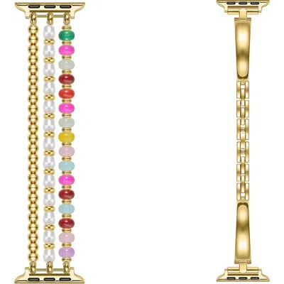 Posh Tech Jasmine Alexis 2-pack Apple Watch® Watchbands In Gold