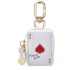 Posh Tech Leather Airtag Bag Charm In White