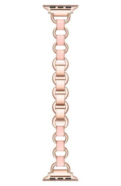 Posh Tech Lottie Apple Watch Watchband In Rose Gold/blush