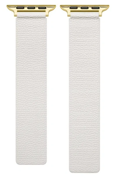 Posh Tech Lychee Silicone Apple Watch® Watchband In White