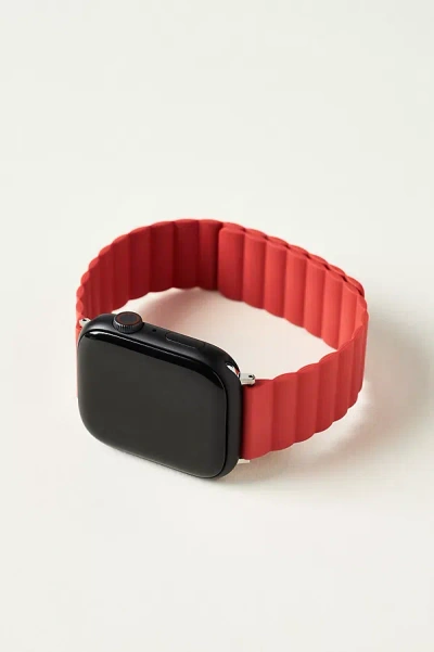 Posh Tech Magnetic Apple Watch Band In Red