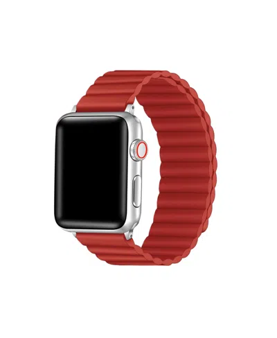 Posh Tech Magnetic Silicone Band For Apple Watch, Fits All Apple Watch Models In Red