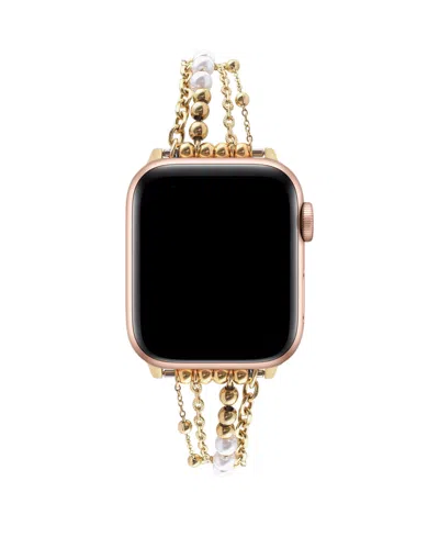 Posh Tech Michelle Stainless Steel Band For Apple Watch In Gold