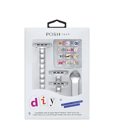 Posh Tech Nostalgic Diy Charm Band For Apple Watch, Fitbit, Samsung In Silver